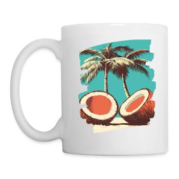 Kokosnuss Noix de - Mug blanc - blanc - Gauche