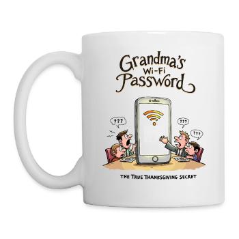 Grandma's Wi-Fi password - Mug - white - Left