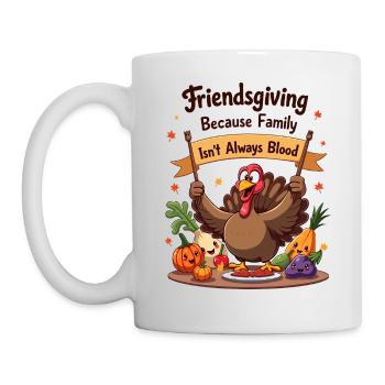 Friendsgiving Family - Tasse - Weiß - Links