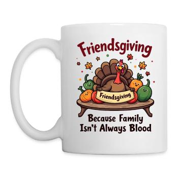 Friendsgiving Family - Tasse - Weiß - Links