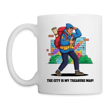 City explorers and adventurers. - Mug - white - Left