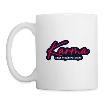 Karma - Tasse - Weiß - Links