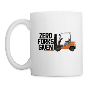 Chariot élévateur zéro fourche donnée - Mug blanc - blanc - Gauche