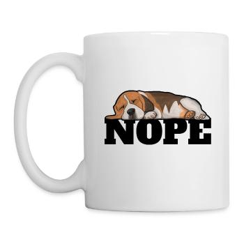 Beagle Dog Nope - Mug - white - Left