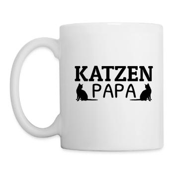 Bester Katzen Papa der Welt Katzenpapa Hauskatzen - Tasse - Weiß - Links