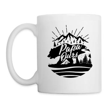 Father's Day T-shirt - Papa Ours - Mug - white - Left