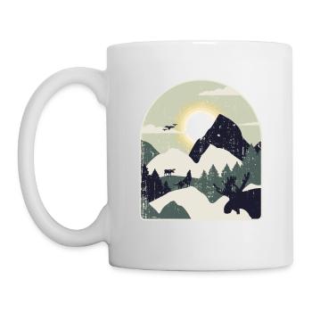 Nature Forest Mountains Hiking - Mug - white - Left