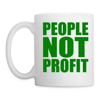 People not profit - Mug blanc - blanc - Gauche