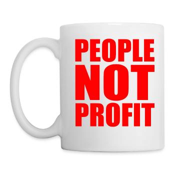 People not profit - Mug blanc - blanc - Gauche
