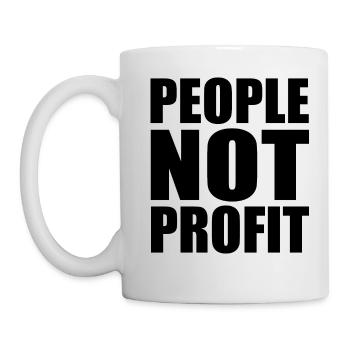 people not profit - Mug blanc - blanc - Gauche