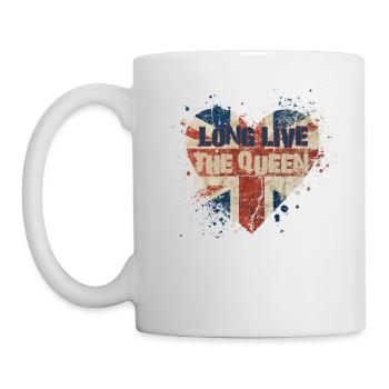 Britische Königin Krönung Camilla England Flagge - Tasse - Weiß - Links