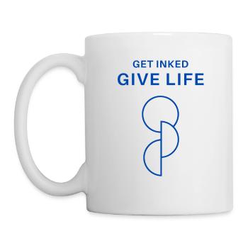 Organspende - Get Inked Give Life - Tasse - Weiß - Links