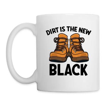La terre de randonnée est le nouveau noir - Mug blanc - blanc - Gauche