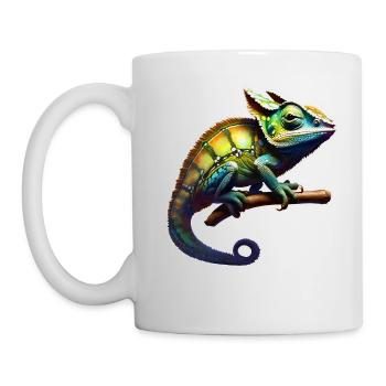 Caméléon camouflage cool - Mug blanc - blanc - Gauche