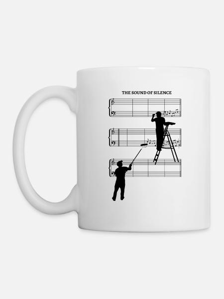 Partition Sound Of Silence sans partition avec des peintres - Mug blanc - blanc