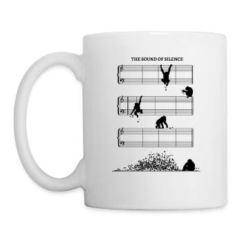 Sound Of Silence Notenblatt ohne Noten Schimpansen - Tasse - Weiß - Links
