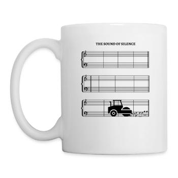 Sound Of Silence Notenblatt ohne Noten Dampfwalze - Tasse - Weiß - Links
