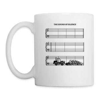 Sound Of Silence Notenblatt ohne Noten Radlader - Tasse - Weiß - Links
