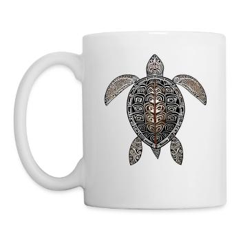 Symbole maori Tortue I - Mug blanc - blanc - Gauche