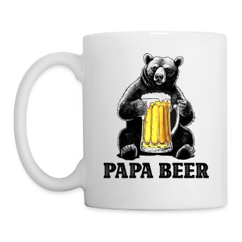 Dad Beer Bear Beer Drinker Gift Father's Day Funny - Mug - white - Left