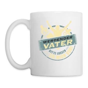 Family Design werdender Vater Farbset 3 - Tasse - Weiß - Links