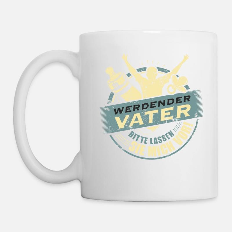 Family Design werdender Vater Farbset 3 - Tasse - Weiß