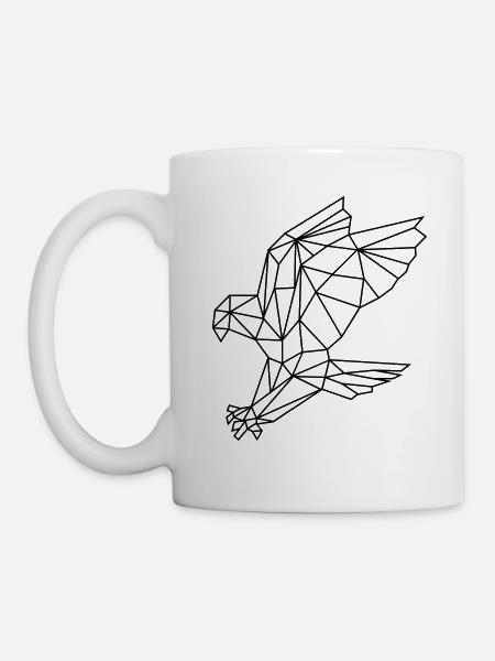 Adler | Polygone - Tasse - Weiß