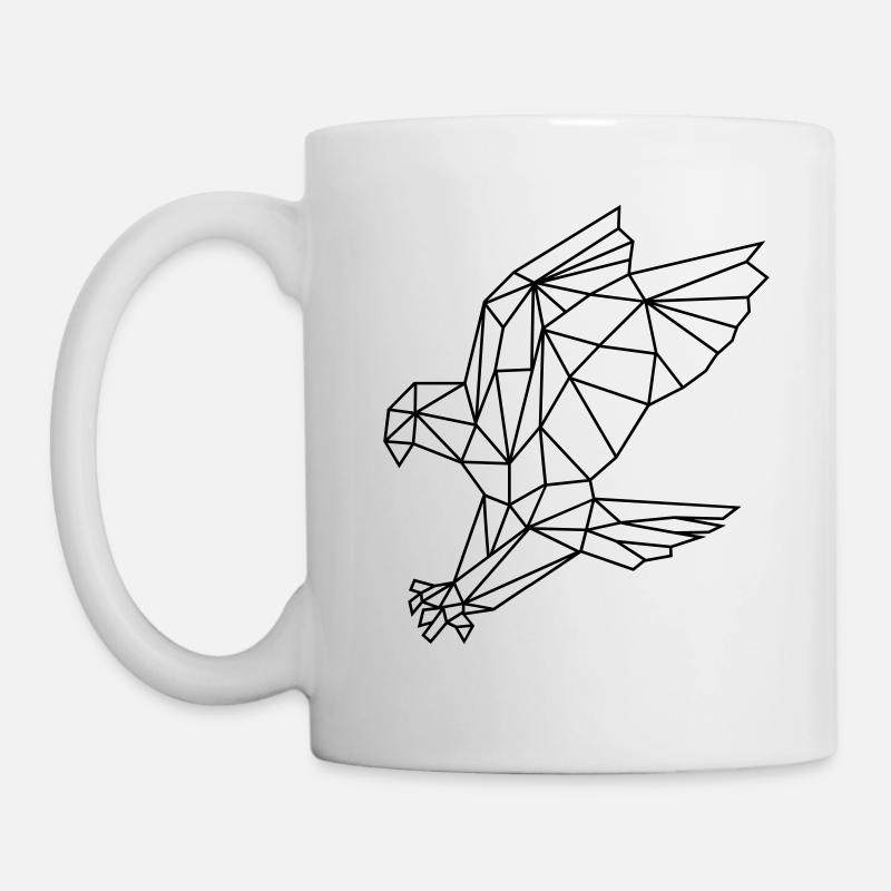 Adler | Polygone - Tasse - Weiß