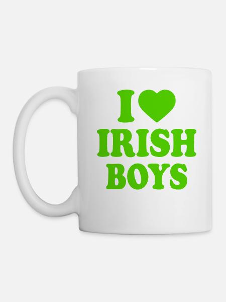 I love irish boys - Tasse - Weiß