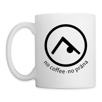 No coffee no prana - Tasse - Weiß - Links
