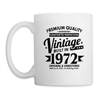 VINTAGE BUILT IN 1972 COOL 50. GEBURTSTAG GESCHENK - Tasse - Weiß - Links