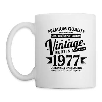 VINTAGE BUILT IN 1977 COOL 44. GEBURTSTAG GESCHENK - Tasse - Weiß - Links