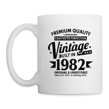 VINTAGE BUILT IN 1982 COOL 40. GEBURTSTAG GESCHENK - Tasse - Weiß - Links