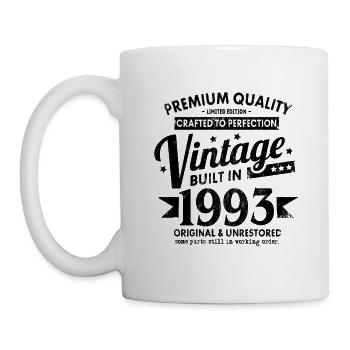 VINTAGE BUILT IN 1993 COOL 28. GEBURTSTAG GESCHENK - Tasse - Weiß - Links