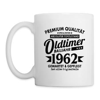 OLDTIMER 1962 LUSTIG 60 JAHRE GEBURTSTAG GESCHENK - Tasse - Weiß - Links