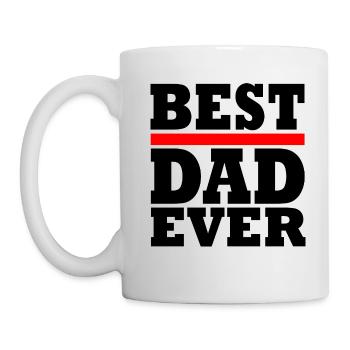 Best dad ever - Tasse - Weiß - Links