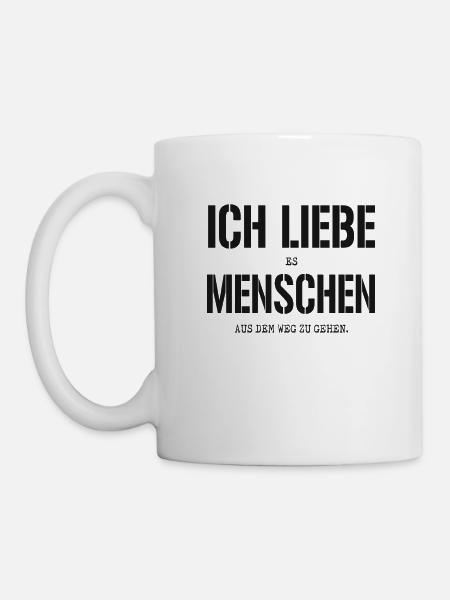 ICH LIEBE MENSCHEN EREMIT INTROVERTIERT EINSIEDLER - Tasse - Weiß