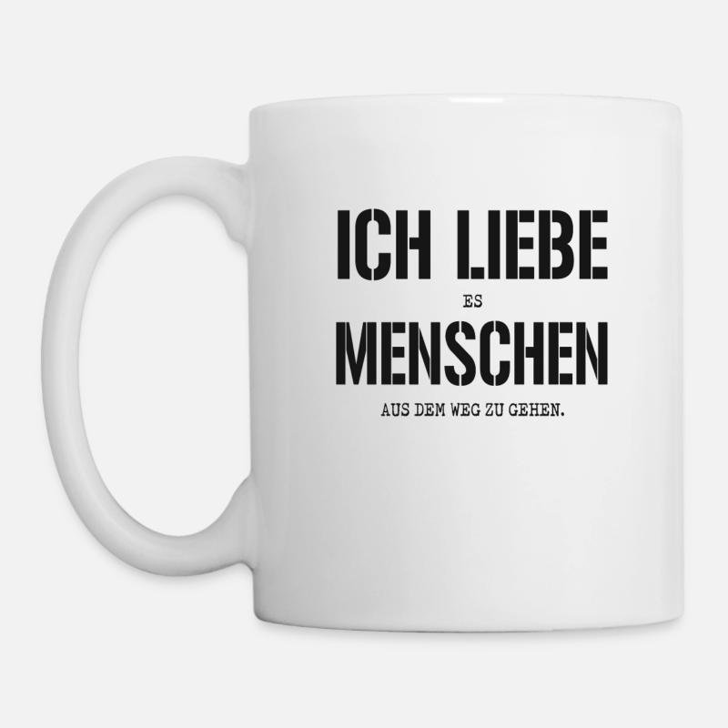 ICH LIEBE MENSCHEN EREMIT INTROVERTIERT EINSIEDLER - Tasse - Weiß