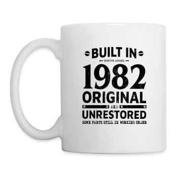 BUILT IN 1982 LUSTIGES 40. GEBURTSTAG GESCHENKIDEE - Tasse - Weiß - Links
