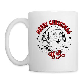 Merry Christmas Ugly Christmas Sweater Santa Claus - Mug - white - Left