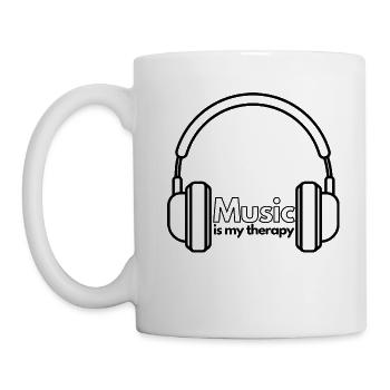MUSIC IS MY THERPY - Must have für Musik Fans - Tasse - Weiß - Links