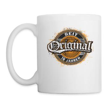 Geburtstag Original II seit 18 Jahren - Tasse - Weiß - Links