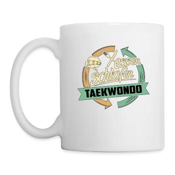 Sport Design Taekwondo RAHMENLOS Geschenk Hobby - Tasse - Weiß - Links