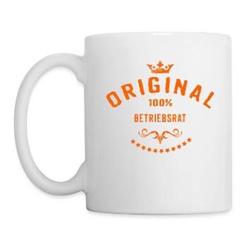 Original 100 Prozent Betriebsrat - RAHMENLOS Beruf - Tasse - Weiß - Links