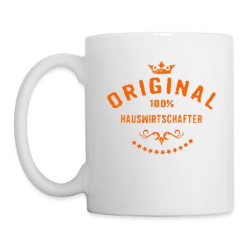 Original 100 Prozent Hauswirtschafter - RAHMENLOS - Tasse - Weiß - Links