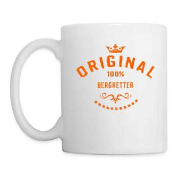 Original 100 Prozent Bergretter - RAHMENLOS Beruf - Tasse - Weiß - Links