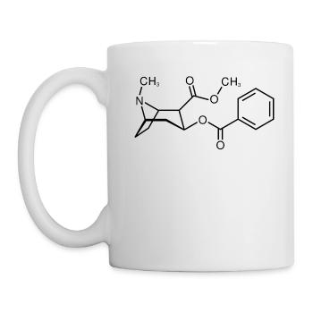 Kokain Molekül Struktur - Tasse - Weiß - Links