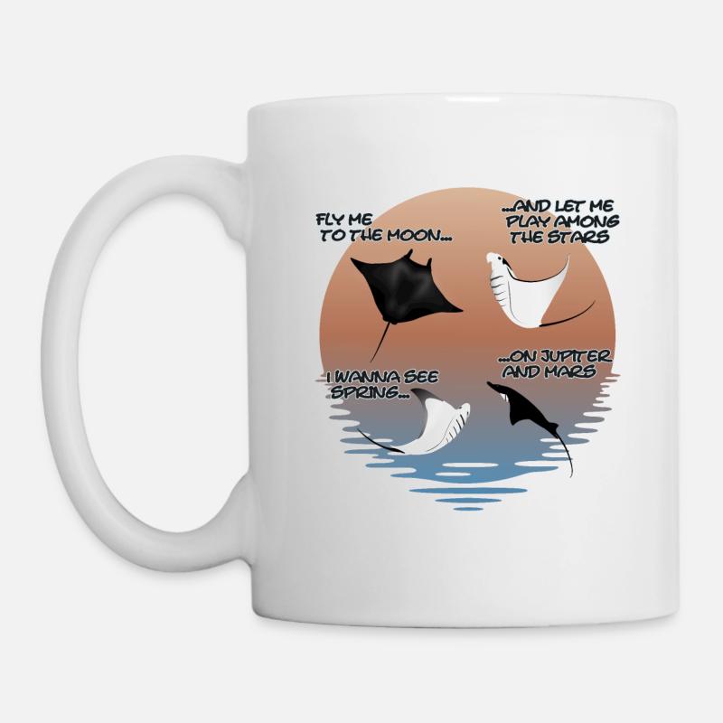 Manta Ray Drôle - Mug blanc - blanc