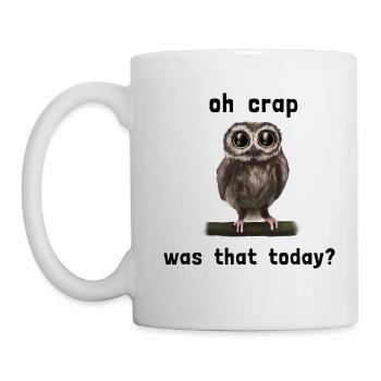 Uhu Owl - forgetful - Mug - white - Left