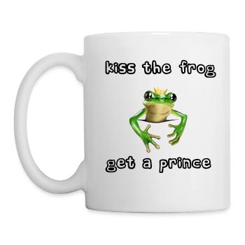 Embrassez la grenouille - obtenez une princesse - Mug blanc - blanc - Gauche